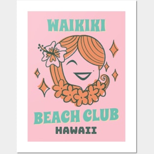 Waikiki Beach Hawaii Hawaiian Posters and Art